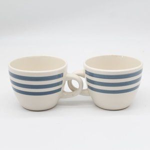 Threshold Striped Mug Blue and White set of 2